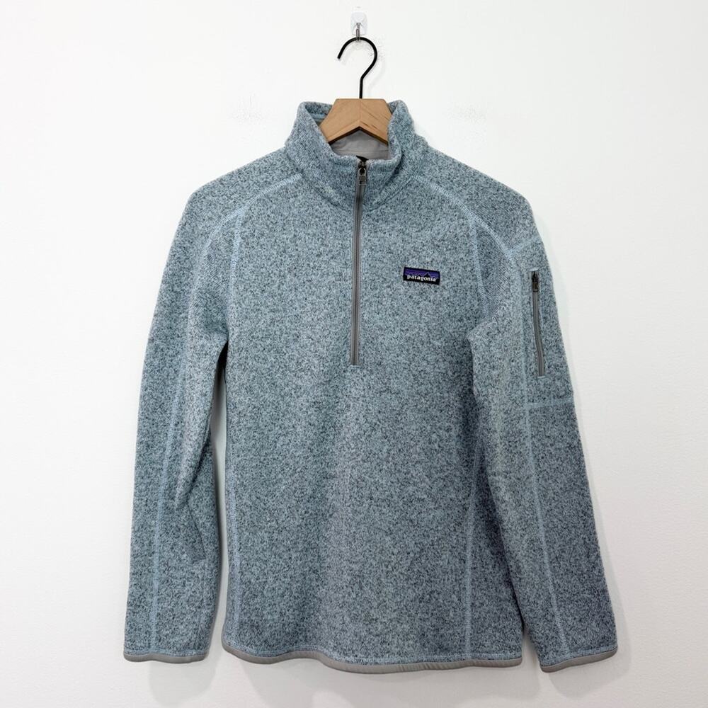 Patagonia Women's Better Sweater 1/4 Zip Fleece Blue Size Medium